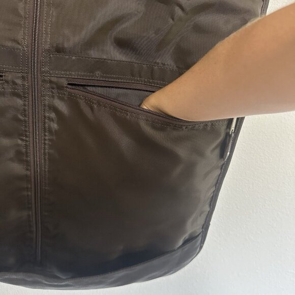 Canyon Outback Leather Goods Brown Genuine Bruno’s Memorial Logo Garment Bag - Picture 6 of 11